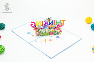 Tarjeta de felicitación artesanal de papel emergente 3D personalizable a precio de fábrica, tarjeta de regalo de recuerdo en cantidad a granel disponible - Product Image 6