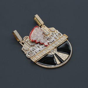 Invierte en un Estilo Urbano con Nuestro Último Colgante de Plata de Ley 925 con Diamantes de Hip Hop, Claridad VVS, para Fiestas - Product Image 2