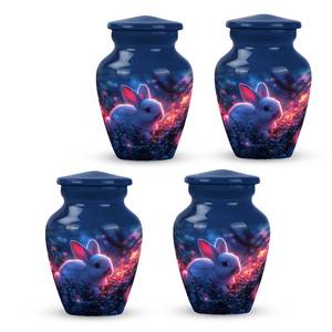 Beautiful Rabbit Themed Memorial <b>Urn</b> for <b>Pet</b> Ashes Bunny Keepsake <b>Urn</b> for Adult Human Ashes Bunny Memorial Custom - Product Image 3