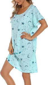 Ensemble de pyjama sans manches en polyester/coton doux grande taille pour femmes sexy d'été avec bordure en dentelle vêtements de nuit courts avec cordon de serrage à la taille - Product Image 4
