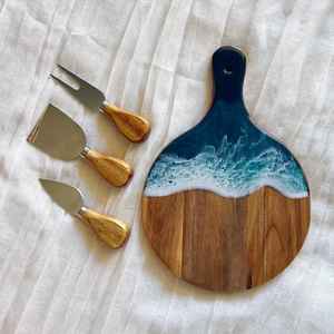 Tabla de Cortar de Resina y Madera Resistente para Cocina, Fabricada con Madera de Acacia y Mango para las Necesidades Diarias de Corte - Product Image 6
