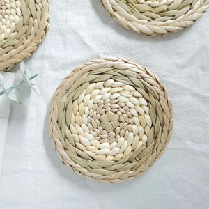 แผ่นรองจานผักตบชวาธรรมชาติทำด้วยมือเป็นมิตรต่อสิ่งแวดล้อมผลิตในเวียดนามแผ่นรองจานทอสำหรับตกแต่งโต๊ะขายส่ง - Product Image 5