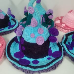 Unisex Adult 100% Cotton Acrylic Fiber <b>Bucket</b> <b>Hat</b> Hand Embroidered <b>Mushroom</b> Design Sizes 43cm-59cm - Product Image 5