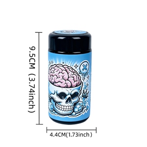 Bocaux en verre UV noir mat de 100 ml imprimés sur mesure avec couvercles anti-odeur résistants aux enfants pour le stockage en gros d'herbes sèches et de fleurs - Product Image 3