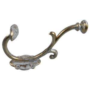 ตะขอประตูโลหะแบบคลาสสิกที่กำหนดเองตะขอแขวนคู่ดีไซน์เคลือบเงาเงิน - Product Image 2