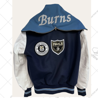Veste universitaire en laine tissée ornée de strass et de lettres, personnalisable, respirante, pour l'automne – Vente en gros