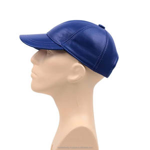 Gorro de piel de oveja auténtica azul - Product Image 3