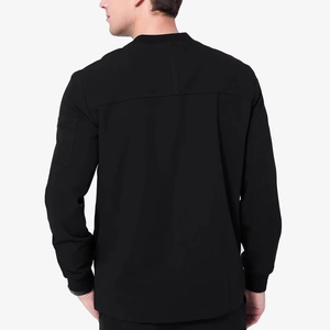 Veste d'infirmière noire personnalisée avec logo pour homme, vêtements médicaux d'hôpital, blouses d'infirmière en spandex - Product Image 6