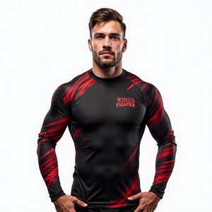 Rash Guard personnalisé sublimé à manches courtes Compression Fit Stretch caractéristique pour Jiu Jitsu Kimono De Jiu Jitsu - Product Image 1