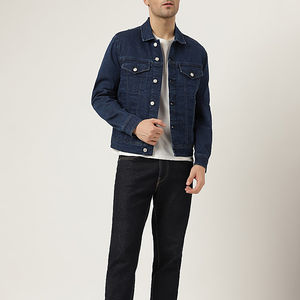 Chaqueta con Capucha Gruesa y Cálida de Mezclilla de Diseño Personalizado, Ropa de Calle de Moda al por Mayor para Hombre, Servicio OEM, Logotipo Frontal - Product Image 2