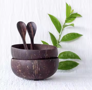 Handmade Natural Organic <b>Coconut</b> <b>Shell</b> Smoothie Salad Spoon and Bowl Set with Lid Wholesale From Vietnam for Christmas - Product Image 6