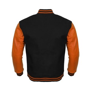 Chaqueta Universitaria de Invierno para Hombre, Nueva, Personalizada, con Parches, Mangas de Cuero Auténtico, Logotipo Bordado, Gran Venta - Product Image 5