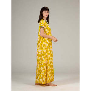 Camisón 100% Algodón Supersuave con Bordado, Ropa Casual para el Hogar con Cintura Elástica, Manga Media, Talla XS, el Más Cómodo con Bolsillo - Product Image 3