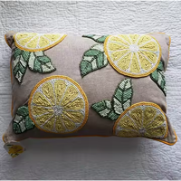 Housse de coussin Falah International, motif citrouille, motif uni, housse de coussin perlée pour l'extérieur, design européen moderne, housses de coussin
