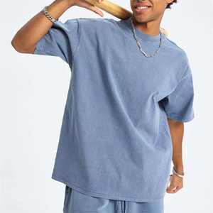 T-shirt lourd 100% coton Unisex Logo personnalisé Acid Wash t Shirt Broderie - Product Image 5