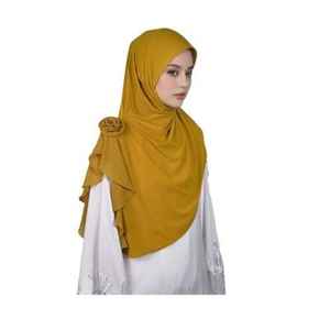 <b>Ladies</b> Islamic Prayer Solid Color Digital Print Polyester Chiffon <b>Shawl</b> Headscarf Hijab Soft Breathable Four Seasons Ethnic - Product Image 2