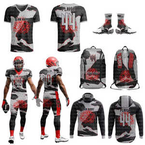 Uniformes de fútbol americano personalizados del fabricante al por mayor Paquete de ofertas Ropa deportiva de bajo precio Kits de uniformes del equipo OFERTA CALIENTE - Product Image 1