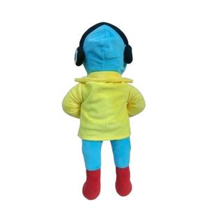 Muñeco de héroe araña de peluche con capucha amarilla, auriculares y galletas, juguetes de peluche suaves para niños y fanáticos, regalo divertido de superhéroe - Product Image 3