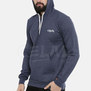 Sudadera con capucha para hombre, de tejido de buena calidad, forro polar, con cremallera, Color sólido, a la moda - Product Image 2