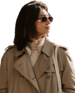 เสื้อโค้ทกันหนาวกระดุมสองแถวสำหรับผู้หญิงเสื้อหนาวโค้ทแฟชั่นสีเบจคอปกกว้างมีสไตล์ - Product Image 2