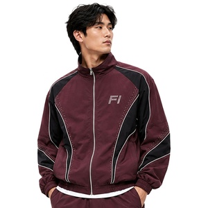 Custom Y2K Tracksuit Men Nylon Jogger Set <b>Rhinestone</b> Zip <b>Jacket</b> Premium Sportswear Wholesale Zipper men's <b>jackets</b> Manufacturer - Product Image 3