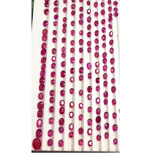 แก้วทับทิม6x4 7x5มม. 360ชิ้นทรงรี4มม. 5มม. 245เหลี่ยมกลมมากด้วยเพชรเทียมธรรมชาติตัดเรา $196 - Product Image 1