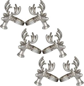 Servilleteros con acabado plateado de Reno del Valle, calidad Vintage de Metal para cenas, fiestas, Diwali, Navidad, Año Nuevo, bodas y bodas - Product Image 2