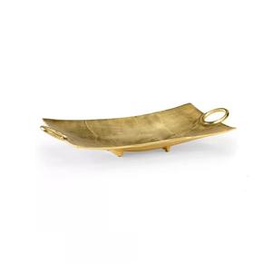 Plateau en métal Offre Spéciale pour la maison et l'hôtel Plateau en métal martelé de couleur argent et or utilisé pour les articles de cuisine plateau de service pièces antiques - Product Image 3