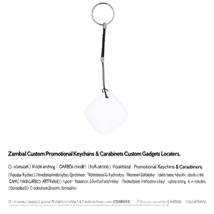 Porte-clés et mousquetons promotionnels personnalisés Zambal, gadgets personnalisés, localisateur - Product Image 3