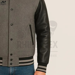 Vestes universitaires pour homme à prix d'usine, en toile, col en V, veste de haute qualité pour homme, service OEM, vestes universitaires - Product Image 2