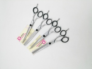 Juego de tijeras de aseo para mascotas con etiqueta personalizada privada profesional de 4 Uds., tijeras recortadoras de pelo para mascotas de acero inoxidable con ESTUCHE DE PU - Product Image 3