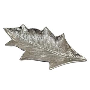 Plateau à feuilles de service poli antique Home Hotel Restaurant Parties Leaf Design Plateau classique en aluminium - Product Image 1