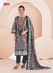 Conjunto de Material para Vestido de Gasa para Mujer, Estampado Digital, Poliéster/Algodón, Línea A, Hasta la Rodilla, India, Pakistán, Fiesta, Festival, Oficina - Product Image 2