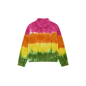 เสื้อสเวตเตอร์ผูกปกเสื้อย้อมสี-เสื้อสวมหัวที่มีเอกลักษณ์และมีสไตล์มีปกคอเหมาะสำหรับชุดลำลองชุดอยู่บ้าน - Product Image 1