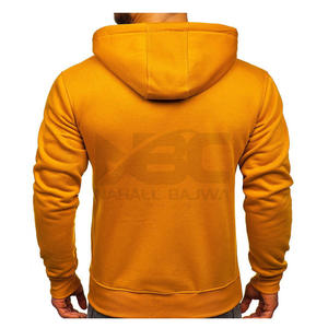 Oem-sudaderas con capucha para hombre, ropa deportiva masculina de talla grande, con logotipo personalizado, color amarillo claro, de algodón, Unisex, hecha en paquistaní - Product Image 4