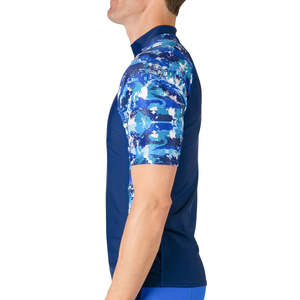 Rashguard à manches courtes pour hommes en polyester MMA Jiu Jitsu Entraînement Rashguard Couleur personnalisée - Product Image 2