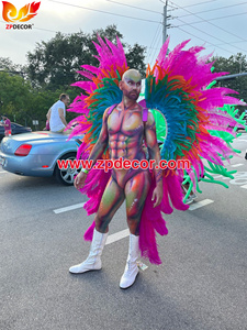 ZPDECOR – Costumes <span class=keywords><strong>de</strong></span> <span class=keywords><strong>carnaval</strong></span> personnalisés en plumes d'autruche, ailes pour la trinity et les Costumes <span class=keywords><strong>de</strong></span> <span class=keywords><strong>carnaval</strong></span> <span class=keywords><strong>de</strong></span> Miami - Product Image 4