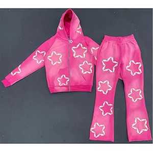 Plus Size <b>Men's</b> Sweatsuit 2 Pieces Set Casual Jogging Zipper Hooded Puff Print Tracksuit Custom Street Style Tracksuits for <b>Men</b> - Product Image 2