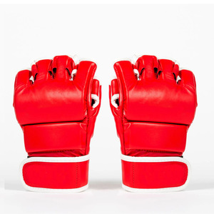 New Design Premium Cowhide Leather MMA Gloves Custom Logo Color Breathable Hook Loop Closure Qaswa Sports QS-MMA-27 UV - Product Image 4