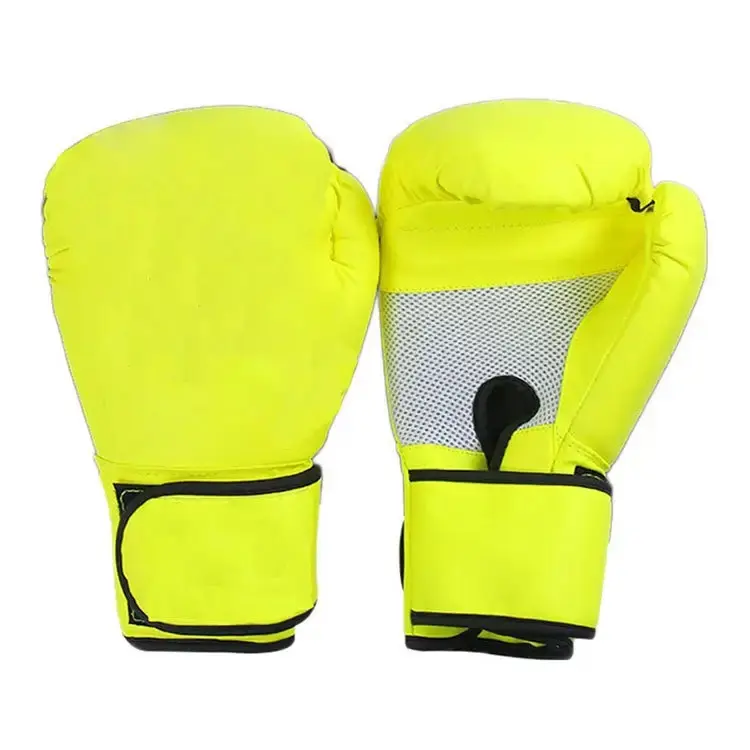 Manufacturer new design accepts custom logo color pro genuine cowhide leather training kick pu leather boxing Gloves