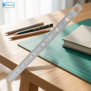 Regla Metálica 6flowers de 15 cm con Escala Graduada y Orificios para Medición Precisa - Product Image 3
