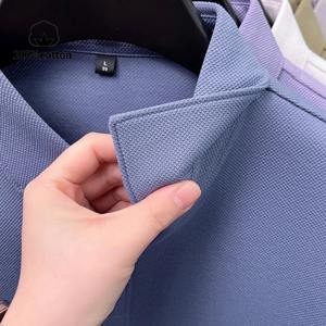 100% algodón Color sólido Polo camisa Casual manga corta solapa hombres camisa moda ropa 9 Color Polo camisa - Product Image 2