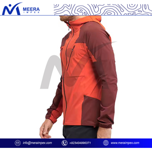 Custom Men's Winter Hooded Bomber Windbreaker Jacket Stand Front Zipper Closure Waterproof Windproof Eco-Friendly Quick Dry - Product Image 5
