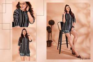 Exclusive Designer Trending New Arrival <b>Tunics</b> Shirt Pure Cotton With Weaving Printed <b>Work</b> Manufacturer From India - Product Image 4