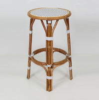 Tabouret de bar en rotin Fiori, style bistrot français, design moderne, pour hôtel, salon, extérieur, appartement, salle à manger, maison, bureau, meubles
