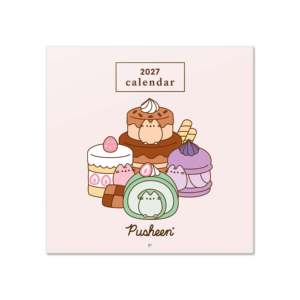 Pusheen 2027 Printed Paper <b>Calendar</b> Table Clock Promotion and Photo Frame Use - Product Image 1