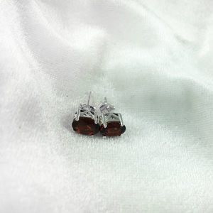 Boucles d'oreilles en argent sterling 925 grenat naturel ovale pierre précieuse bijoux de mode plaqué or pour les filles pour mariage ou cadeau - Product Image 5