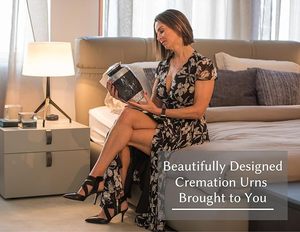 Mosaico de tamaño adulto grande hecho a mano, urna de cremación de vidrio de aluminio, azulejos individuales, entierro aplicado, suministro único para funerales - Product Image 1