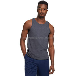 Gran oferta, camiseta sin mangas para hombre, Camiseta deportiva atlética para gimnasio, camiseta sin mangas de algodón orgánico esencial para hombre - Product Image 1