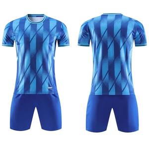 Ensemble complet d'uniformes de football personnalisés pour hommes adultes, avec logo, pour équipes scolaires, en polyester/coton, séchage rapide - Product Image 3